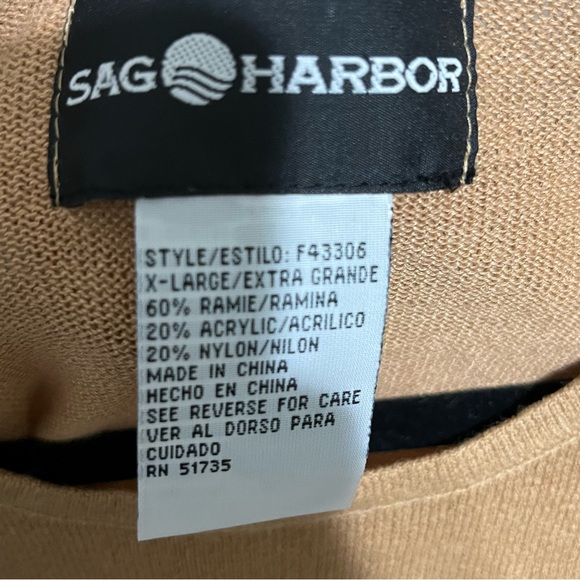 #29 Casual Corner Brown Sand Short Sleeve Sweater Sz-XL - Picture 4 of 5